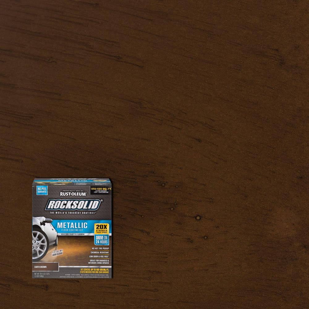Earth Brown 70oz Polycuramine Metallic Floor Coating Kit J5487