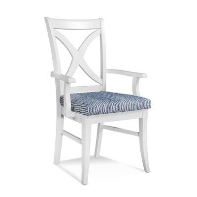 Navy Solid Cross Back Arm Chair X24012