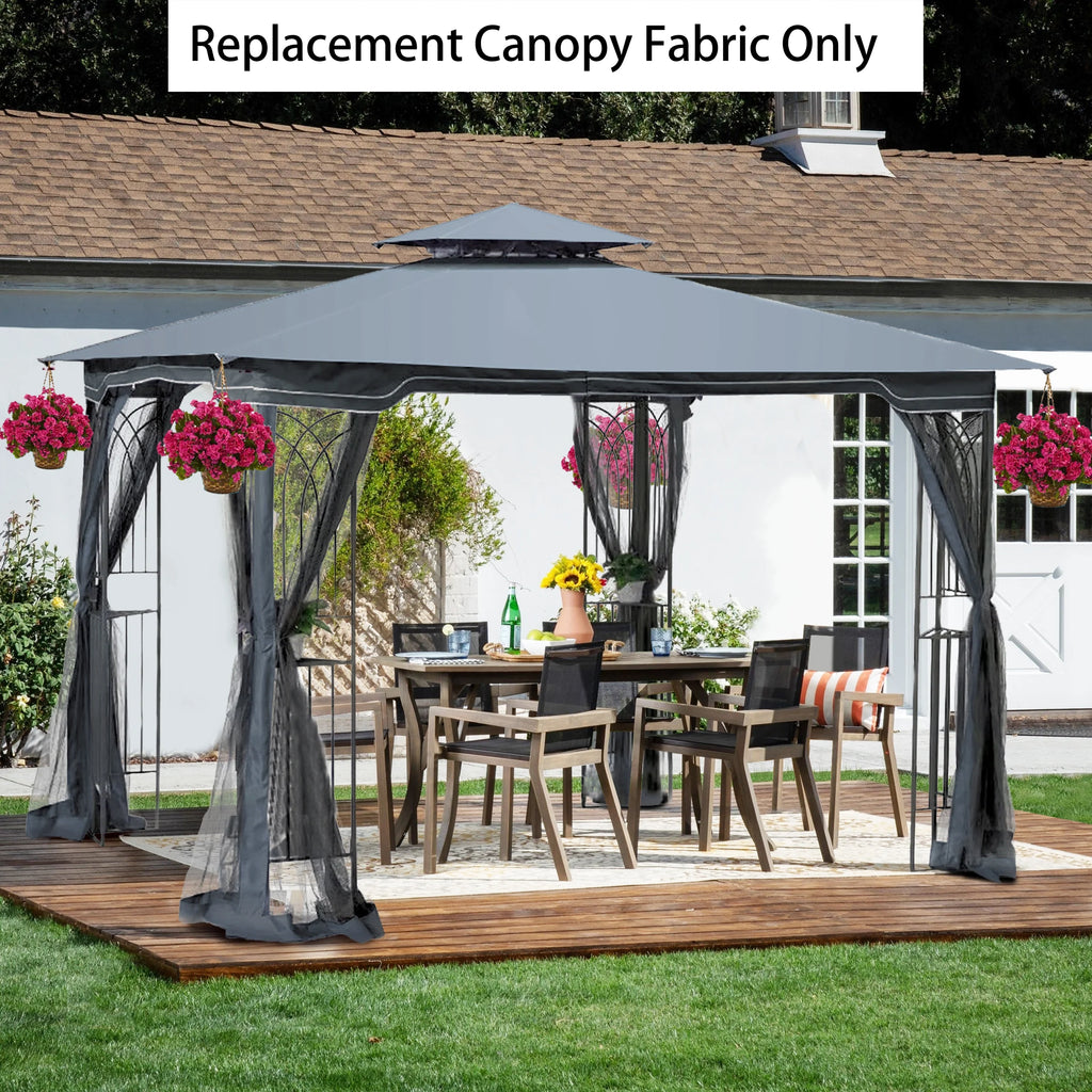 Gray Patio Gazebo Replacement Canopy Top O279