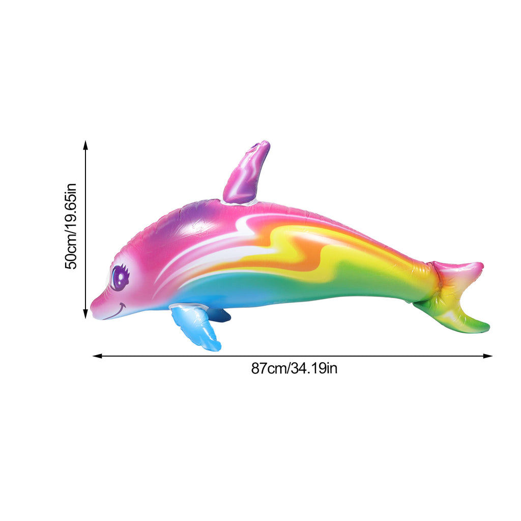 2 Pcs Inflatable Dolphin Pool Toys Pvc L369