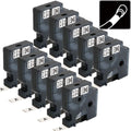 Industrial Heat Shrink Labels, Black on White, 1/2" x 4.9', 10-Pack Pack of 2 X228409