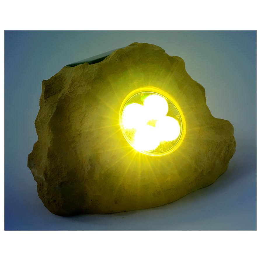 Set of 3 Solar Sandstone Rock Spot Lights D457345