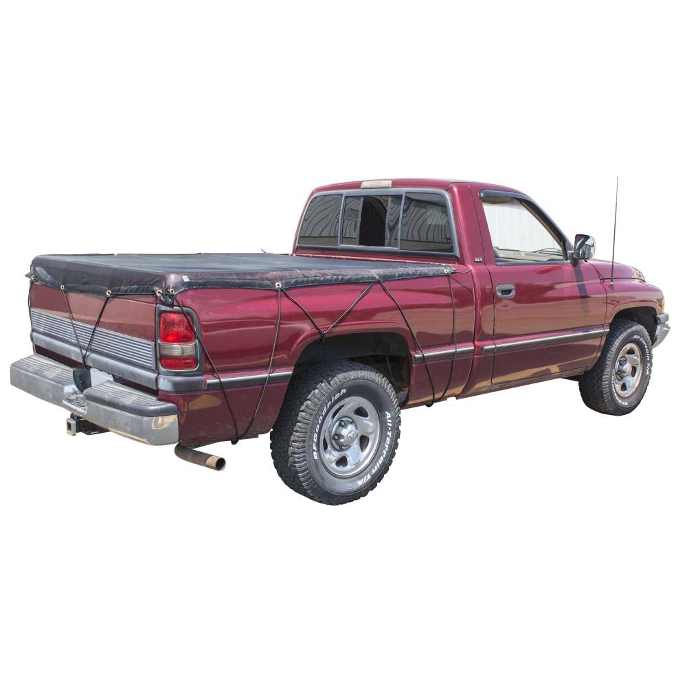 Heavy Duty Mesh Truck Bed Cargo Net Cover 6 ft. 6 in. x 8 ft. 2 in. in Black V3419