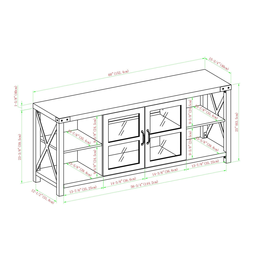 White Oak Entertainment Wall W72562