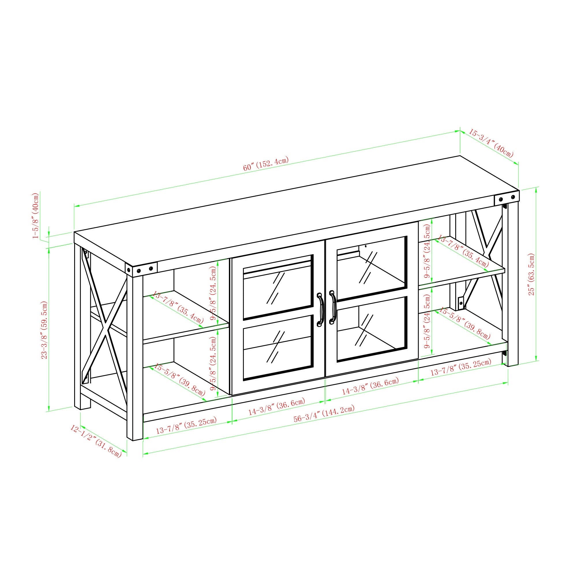 White Oak Entertainment Wall W72562
