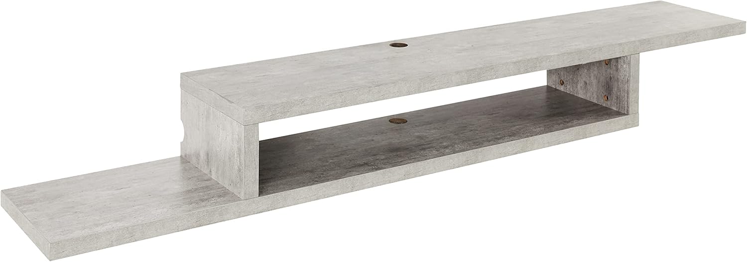 Skyline Walnut Floating Wall Mounted TV Console D474