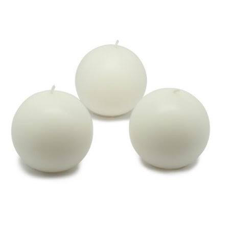 Beige Ball Candle D536
