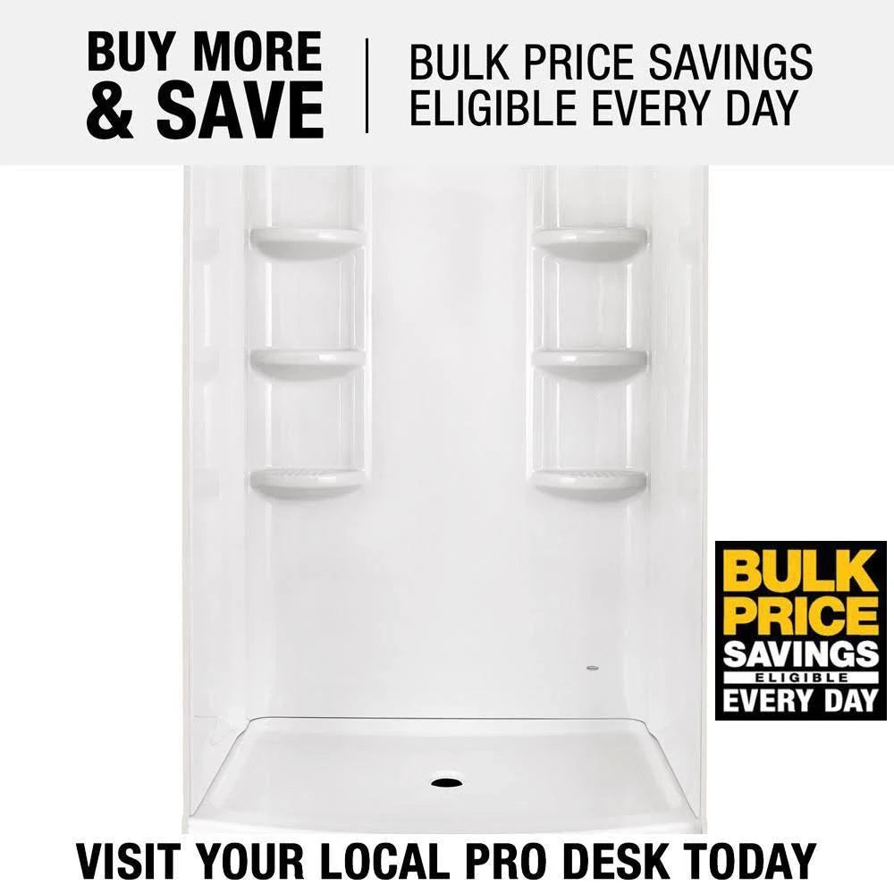 3-Piece Direct-to-Stud Shower Wall in Arctic White R834106
