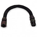 12" Low-Visibility Black Stainless Steel Gas Fireplace Connector, 1/2" MIP x 1/2" FIP, 3/8" ID O2469