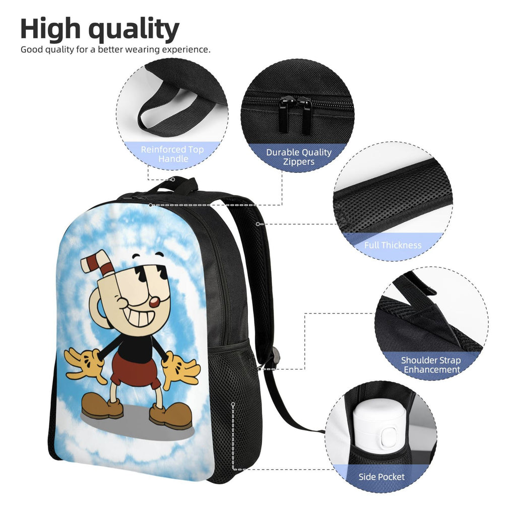 Cuphead Backpack Lightweight Unisex Daypack Bookbag Laptop Rucksack X28929