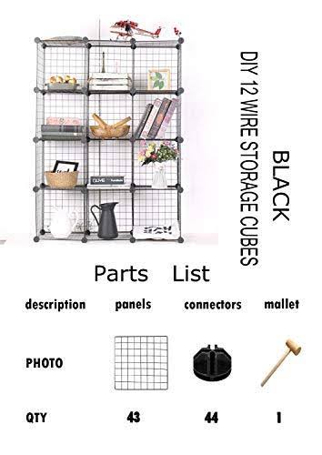 12-Cube Metal Wire Storage Organizer Q4584