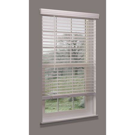Cordless Faux Wood Blind, white, 24-3/4x22w x 3 C32387