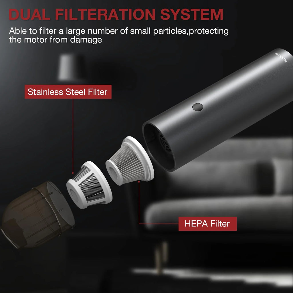 Portable Handheld Car Vacuum with Detachable Power Bank J12287