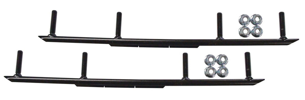 Black Razor Snowmobile Skis with 10" Round Bars Complete Kit A76577