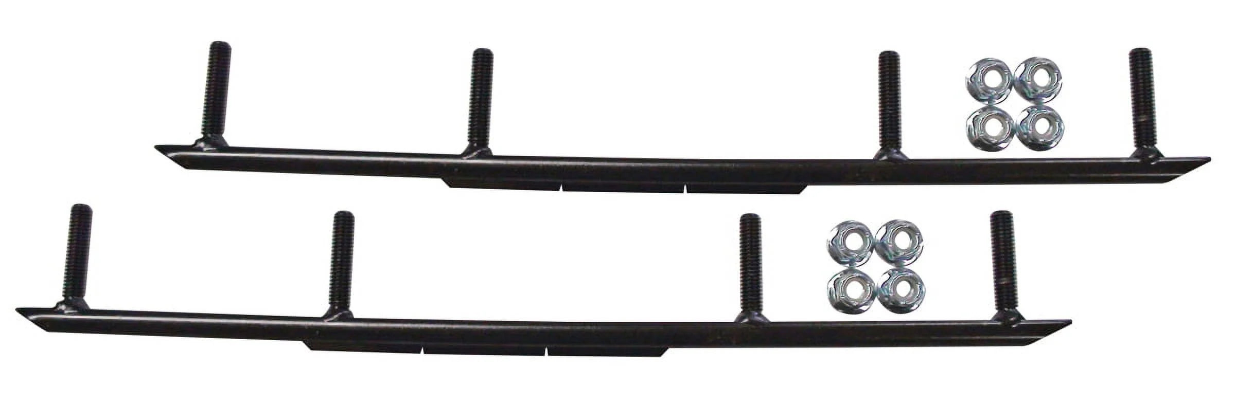 Black Razor Snowmobile Skis with 10" Round Bars Complete Kit A76577