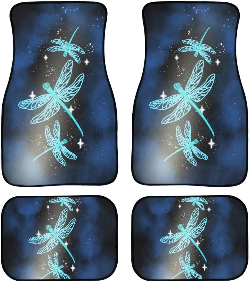 Black Car Mat 4pcs Set Front Floor Mat with Back Mat Y3149