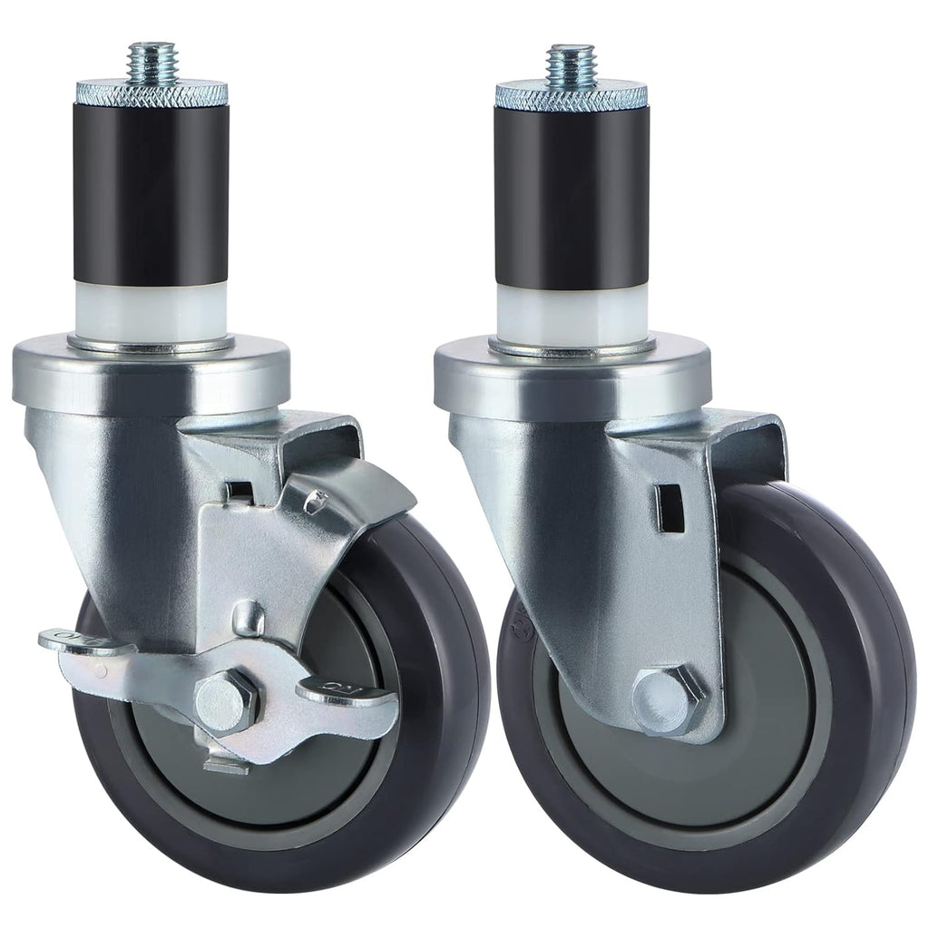 4 Pcs Stainless Steel Expanding Stem Casters P457