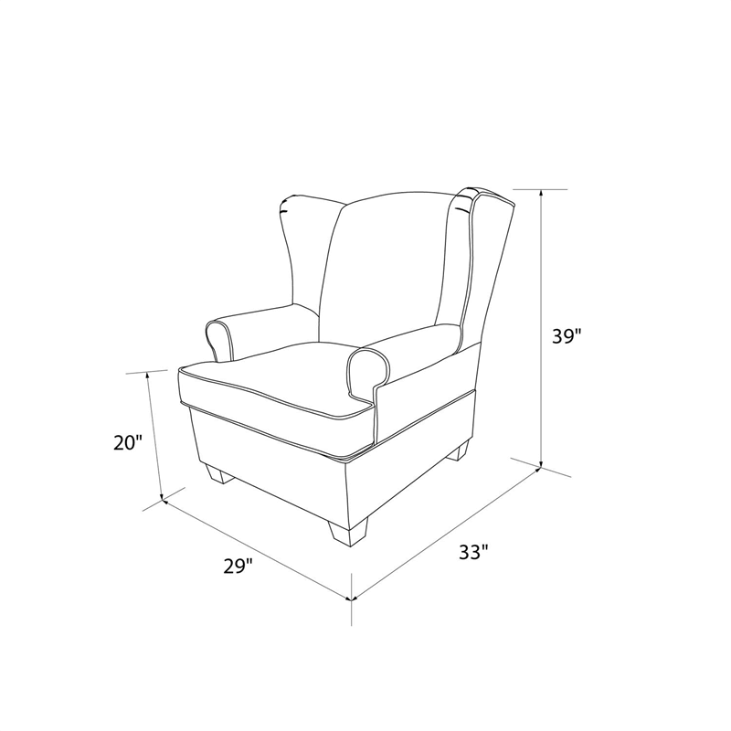 Gray Wingback Convertible Rocker W5055
