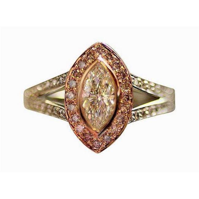2.50 CT F Vs1 Diamond Halo Two Tone Gold Ring P485