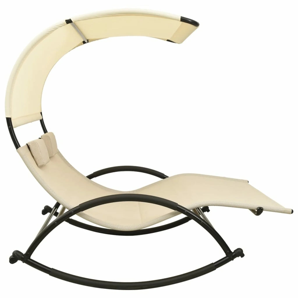 Double Sun Lounger with Canopy Textilene Q180647