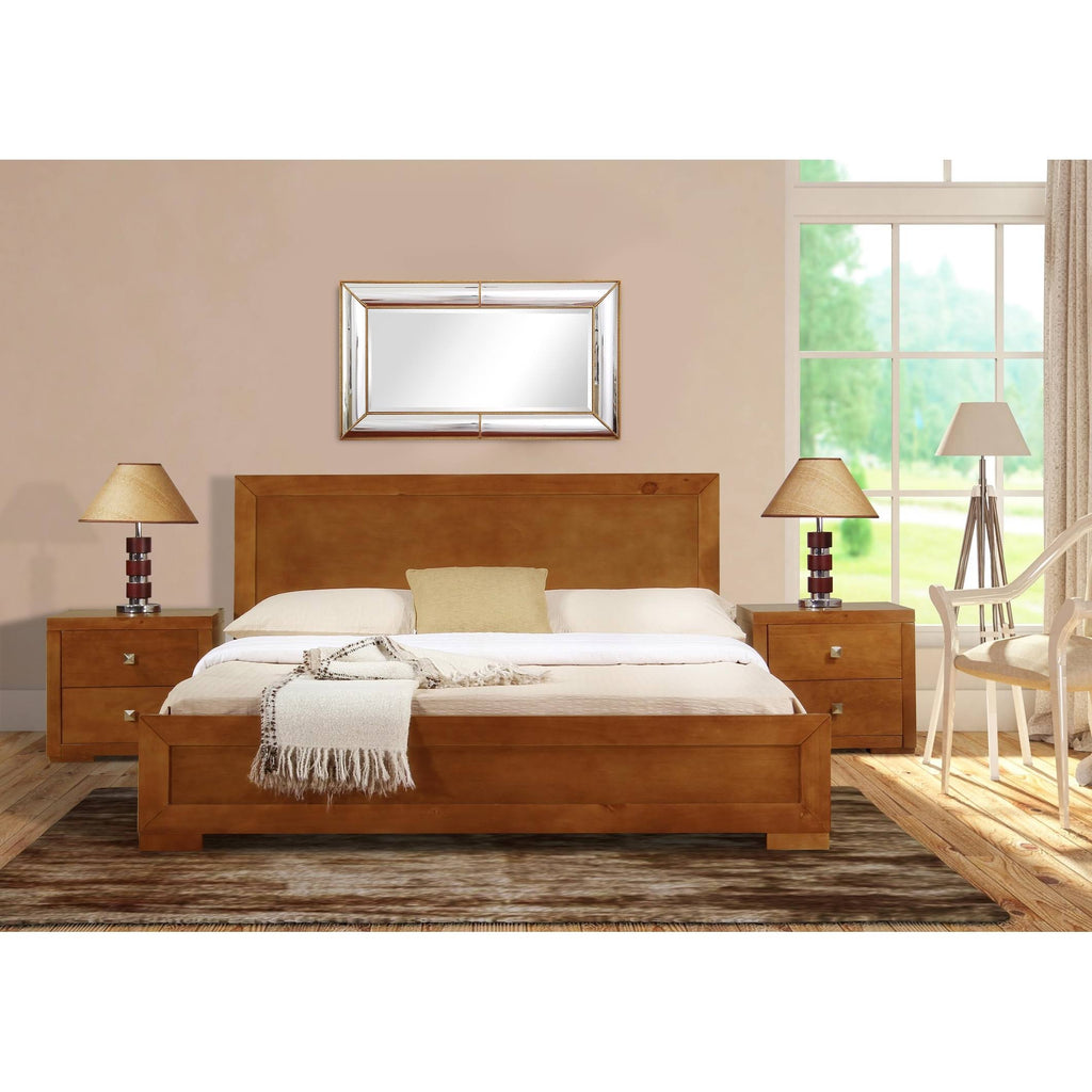 King Wooden Platform Bed M366