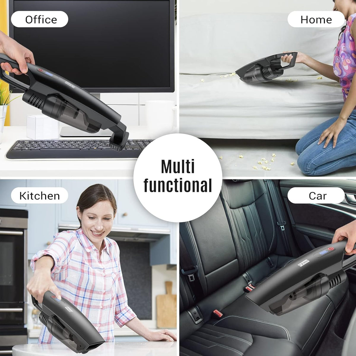 Handheld Cordless Vacuum Cleaner with 4 Attachments N352362