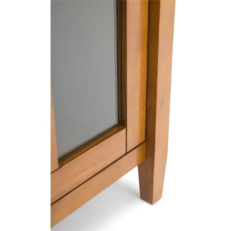 Light Golden Brown Solid Wood Media Cabinet S87741