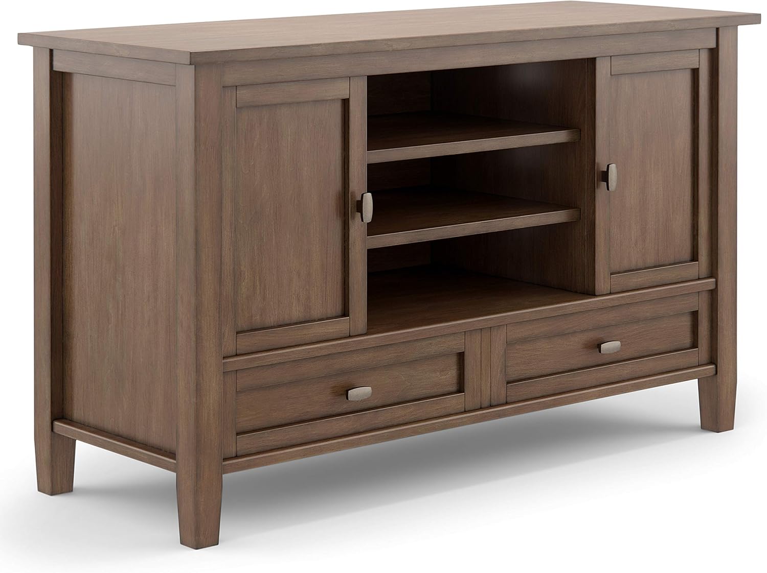 47 inch Solid Wood TV Media Stand in Farmhouse Grey J6086
