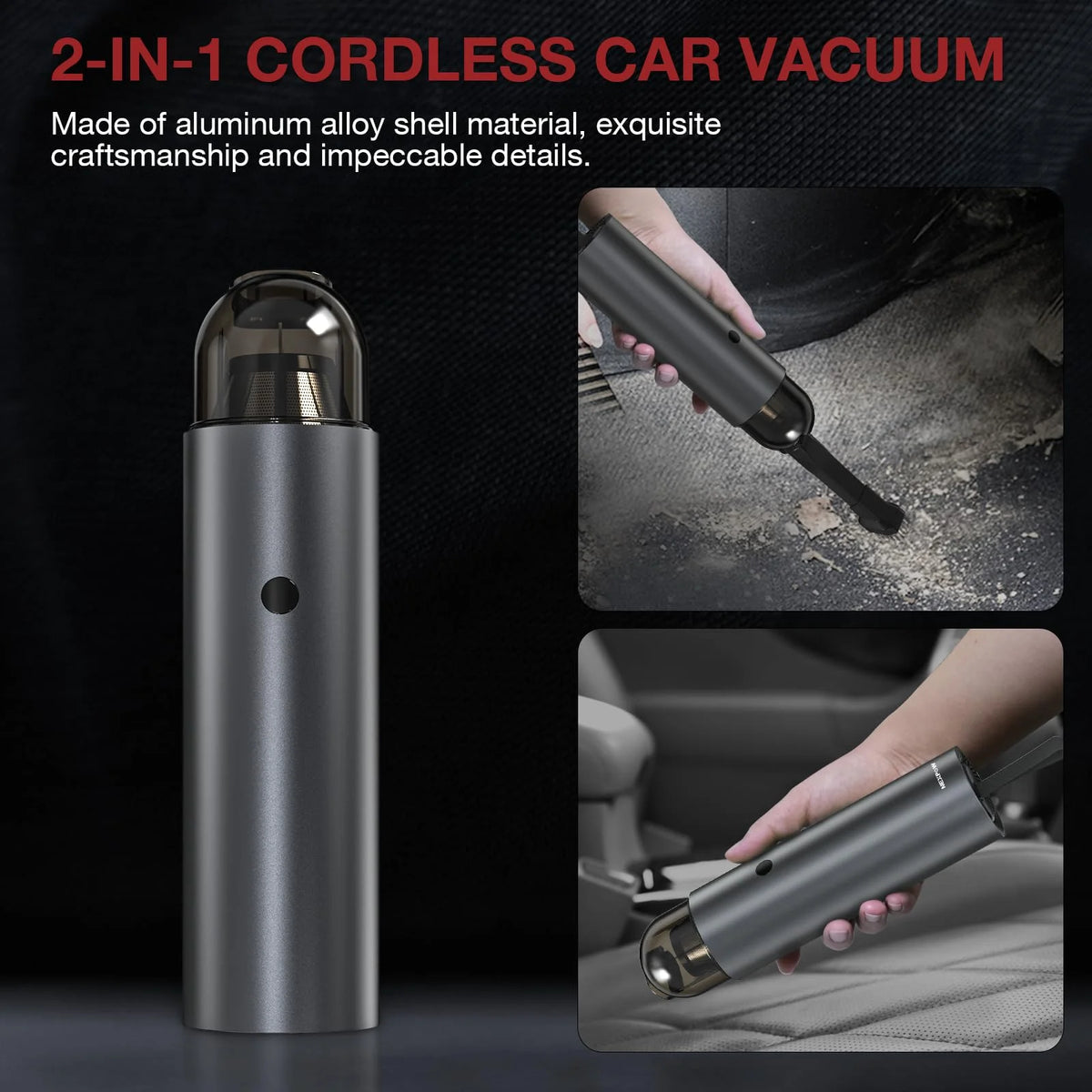 Portable Handheld Car Vacuum with Detachable Power Bank J12287