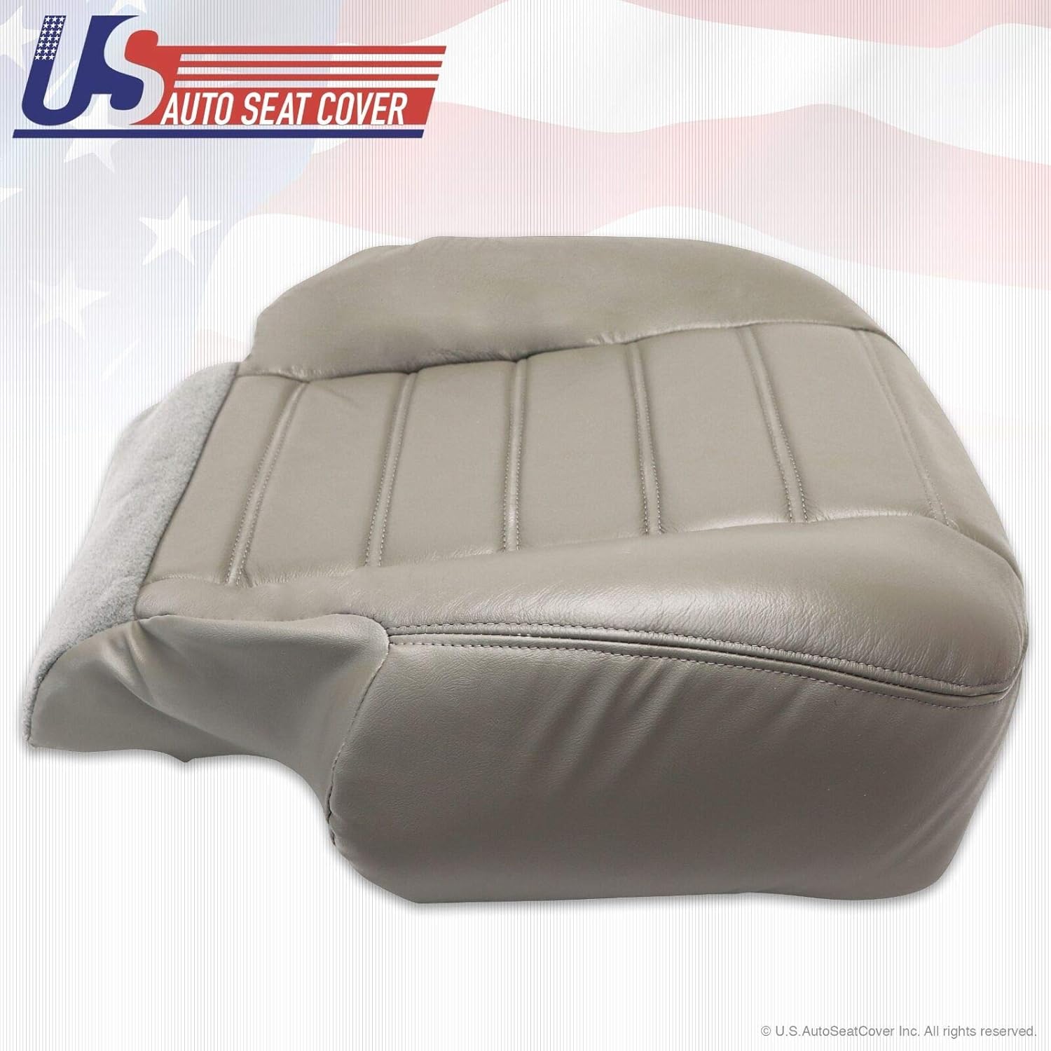 Wheat Gray Genuine Leather Seat Cover M53891