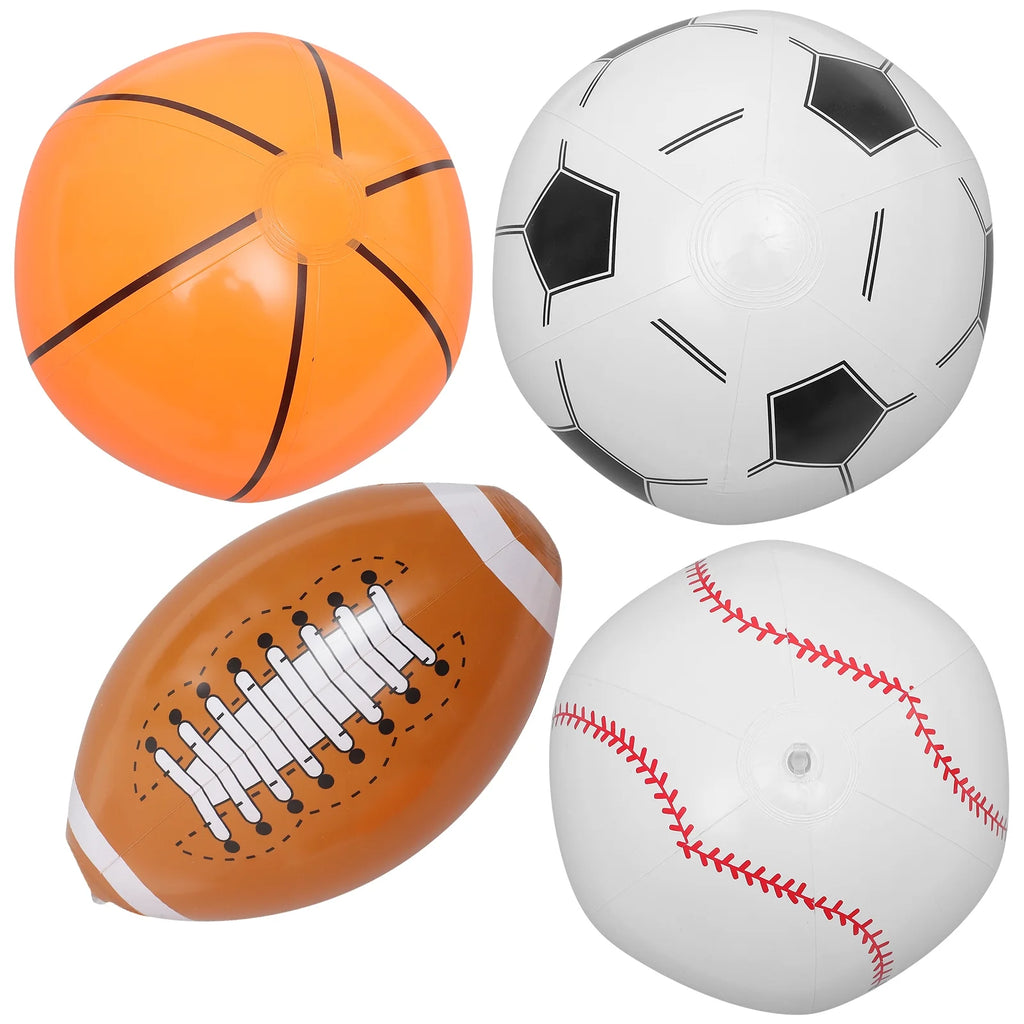 12 Pcs Inflatable Beach Ball Baseball Balls S3745