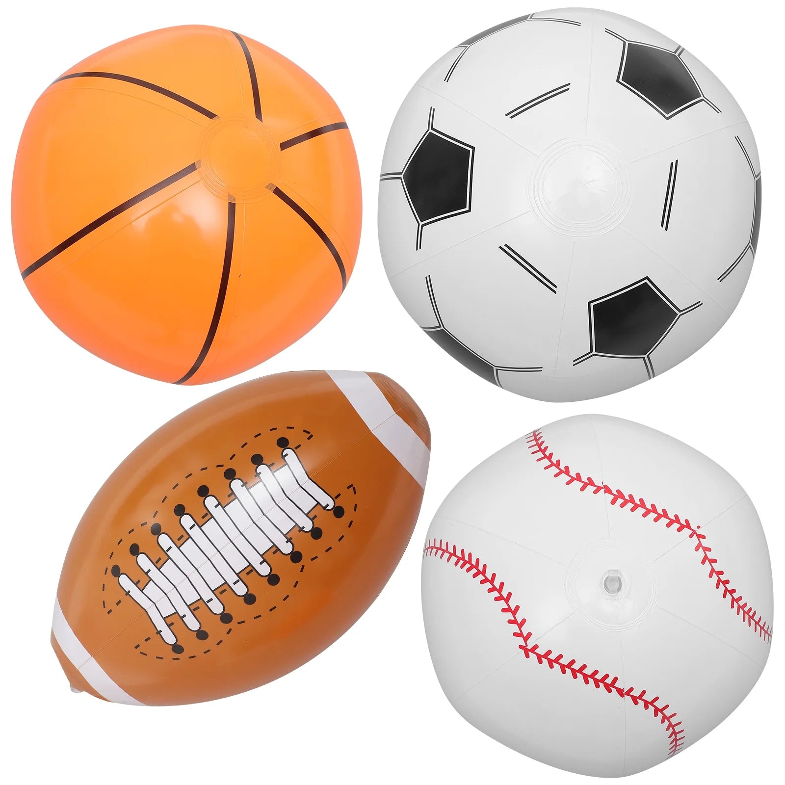 12 Pcs Inflatable Beach Ball Baseball Balls S3745