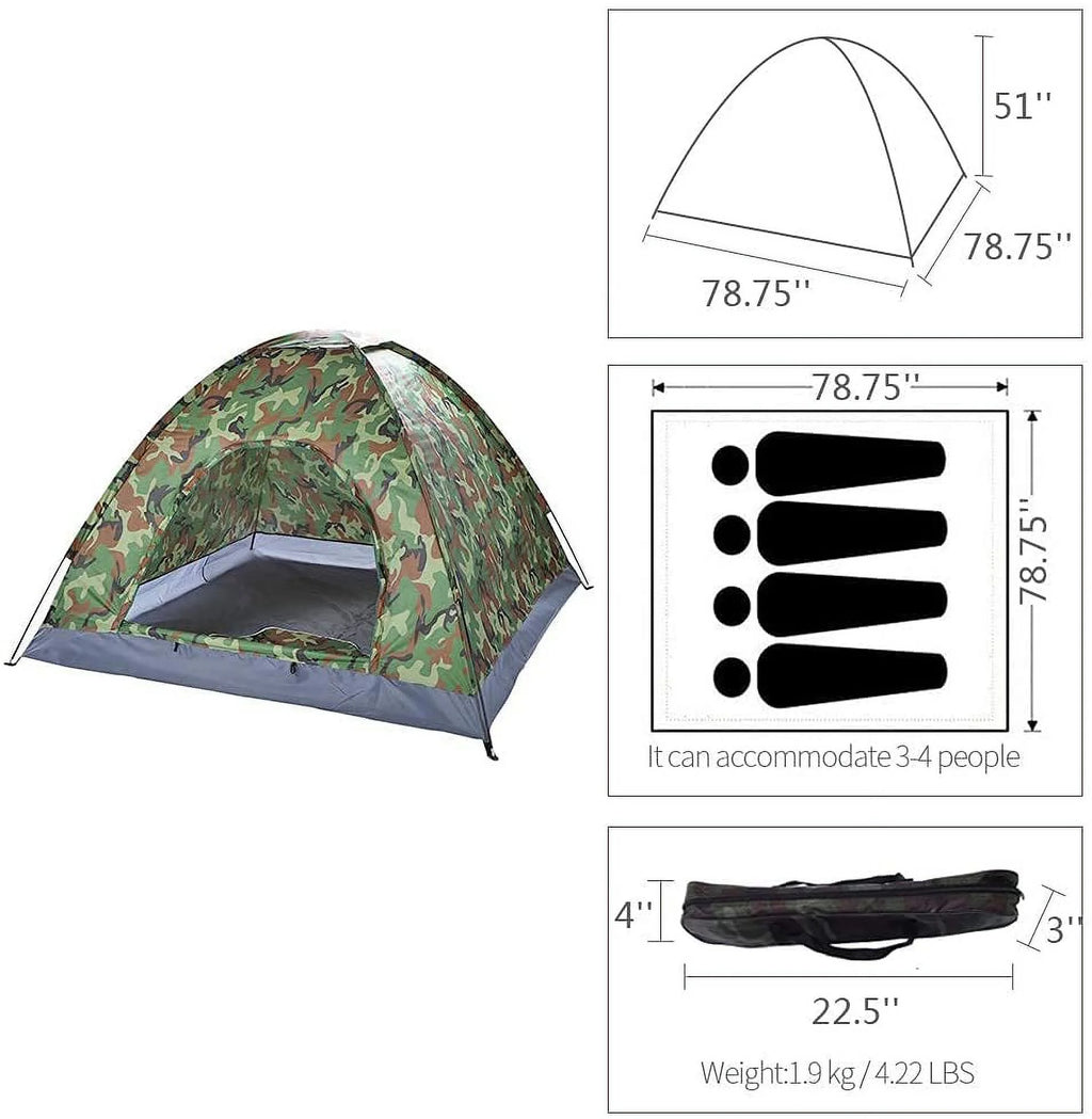 Outdoor Waterproof Camping 3-4 Person Tent F687