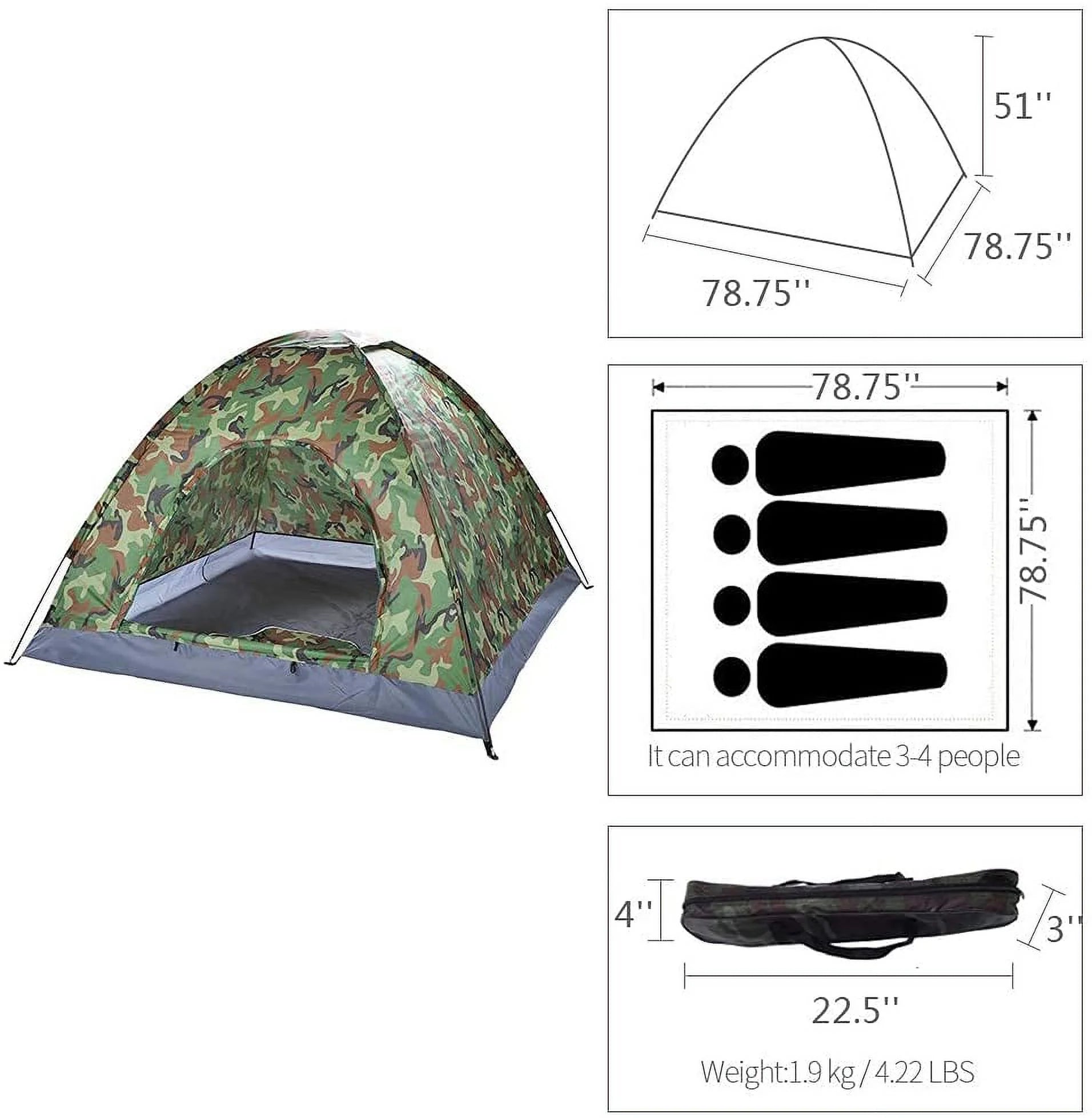 Outdoor Waterproof Camping 3-4 Person Tent F687