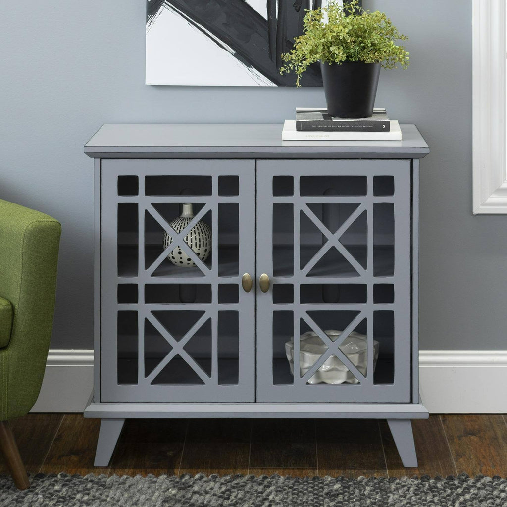 Grey 2-Door Accent Cabinet I3612