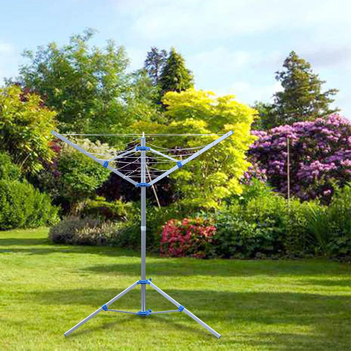 Metal Floor-Standing Foldable Clothes Drying Rack J3540