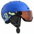 Pop Blue Mat Kids Visor Helmet X388