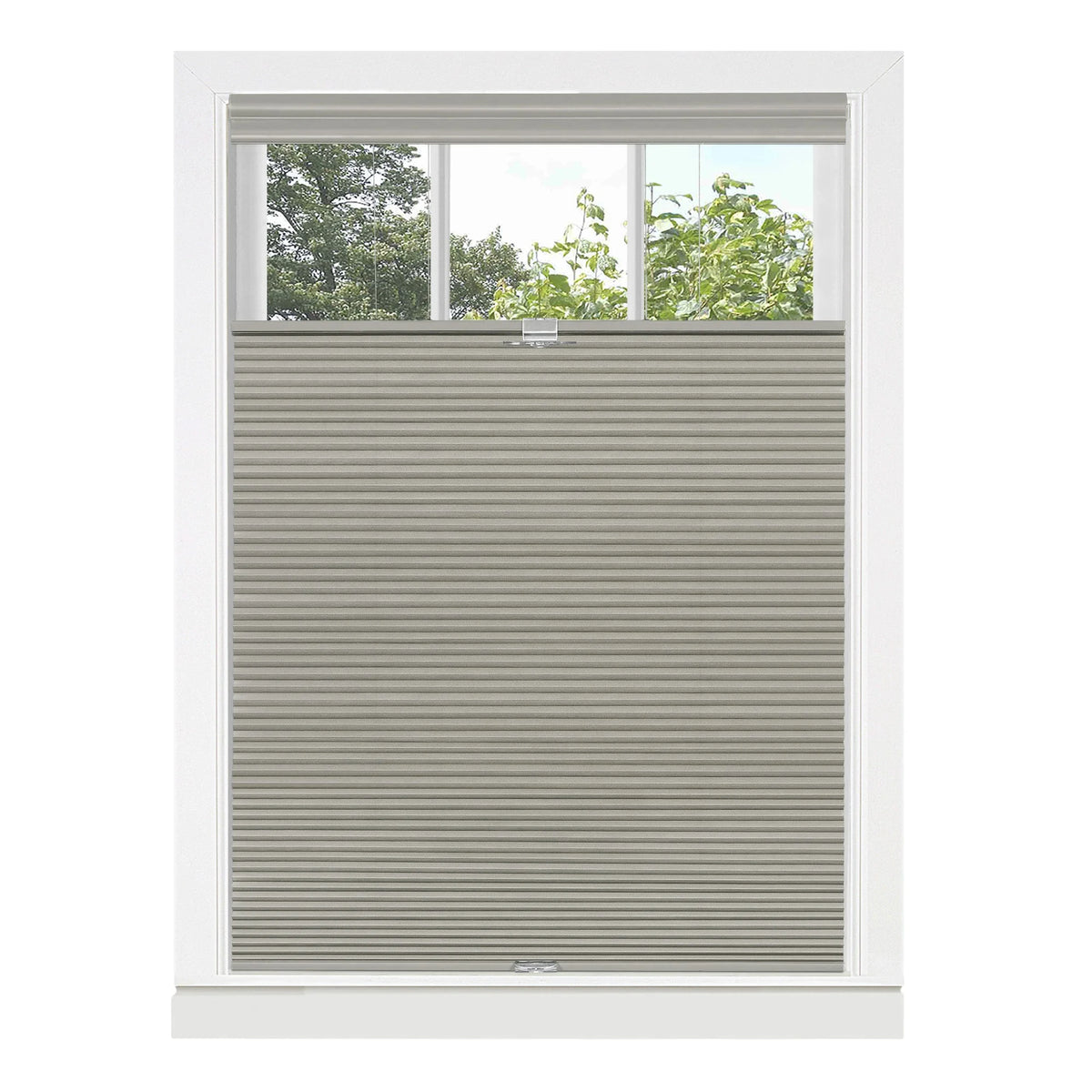 Top Down-Bottom Up Cordless Honeycomb Cellular Shade 35"L x 64"W Dove Grey B1629