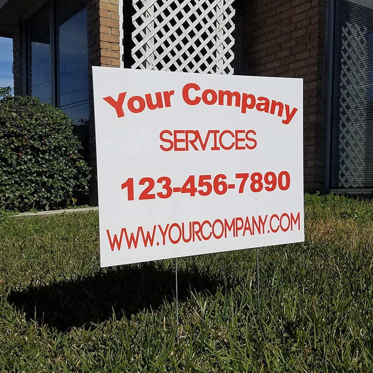 12x18" Double Sided Yard Signs with Metal Ground Stakes W117433