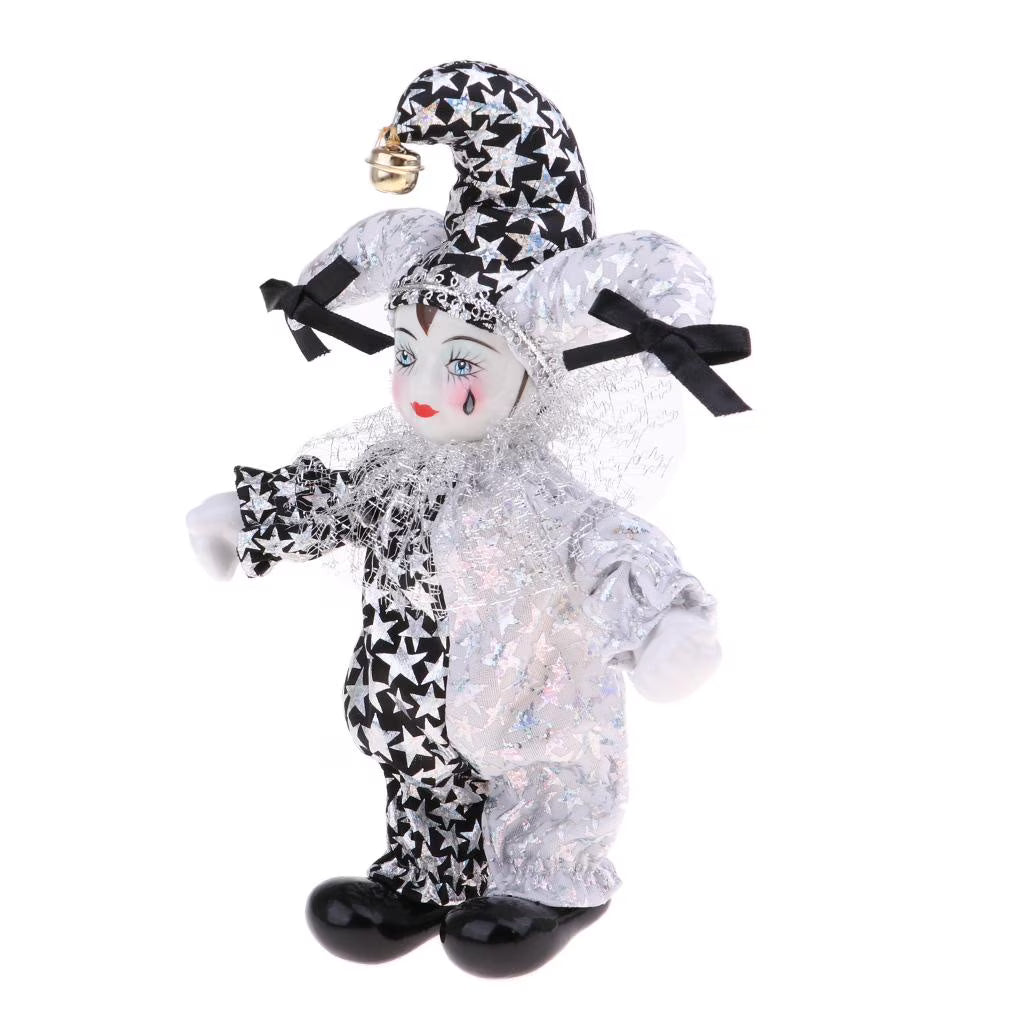 8 inch Porcelain Doll Harlequin Doll Toys R640