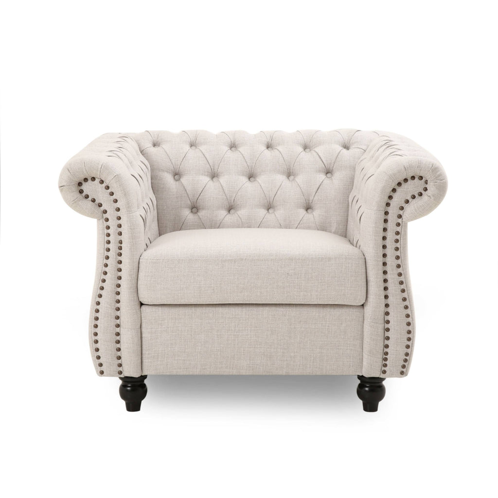 Chesterfield Club Chair Beige K7520
