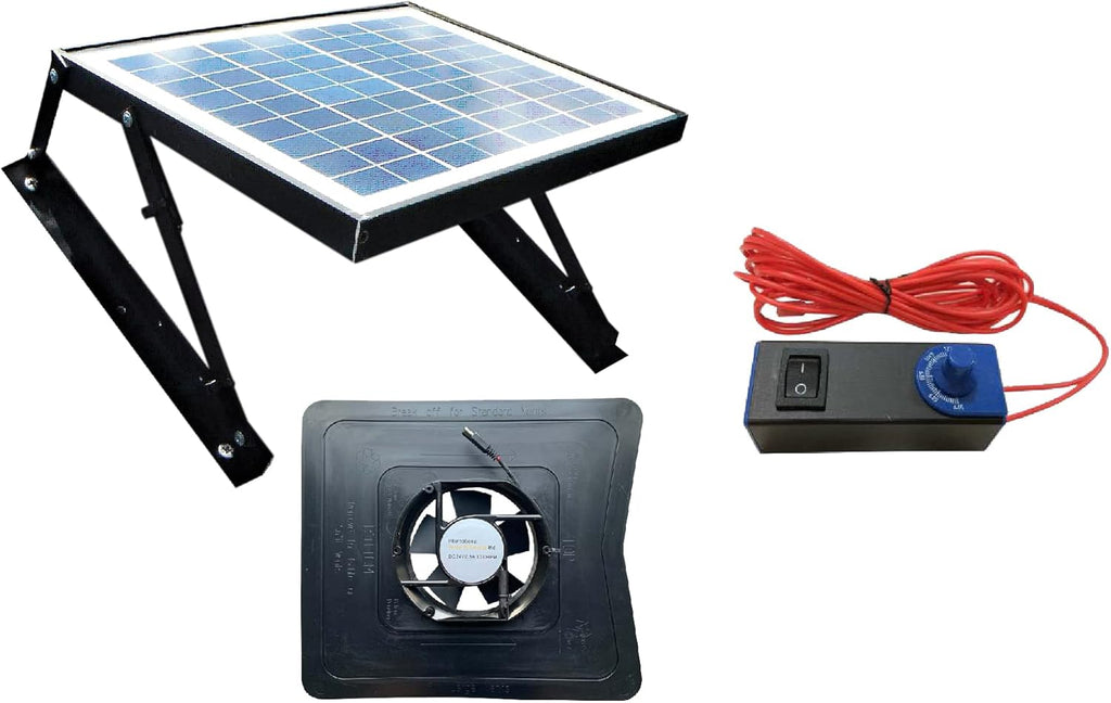 Solar Attic Fan with Crawl Space Adapter, 400 CFM S719360