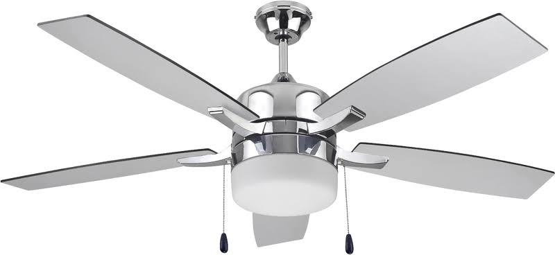 Chrome Finish 5 Blade Ceiling Fan A457