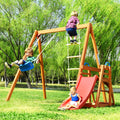 Wooden Swing Set for Outdoor Play V986