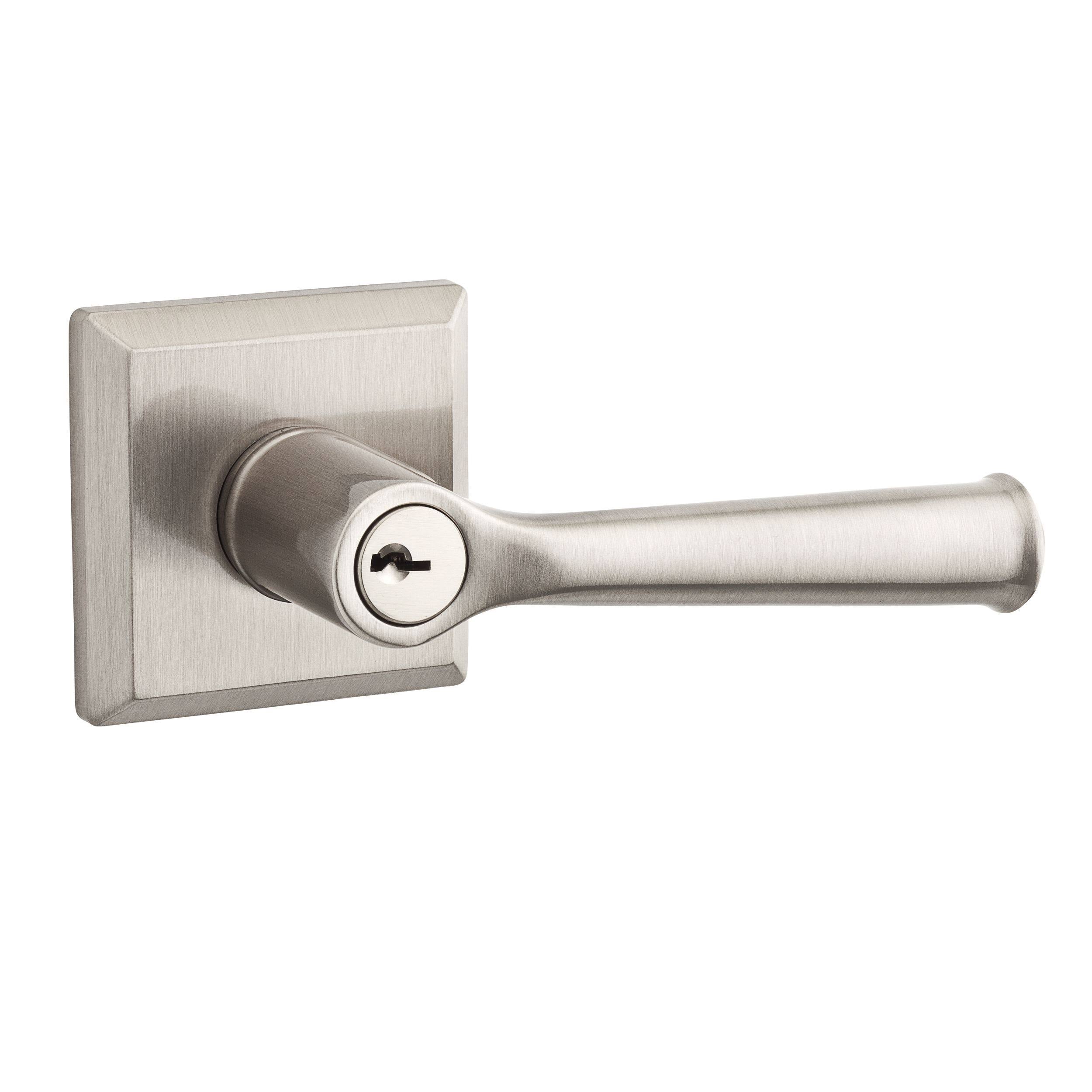 Entry Federal Lever Square Rose Satin Nickel A2170