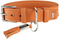 Orange Leather Collar, 60 cm S205