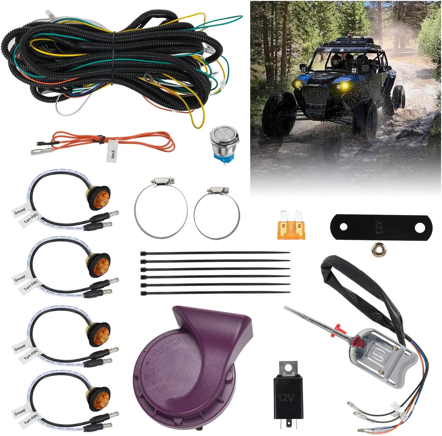 UTV Turn Signal Kit with Horn and LED Blinker S89785