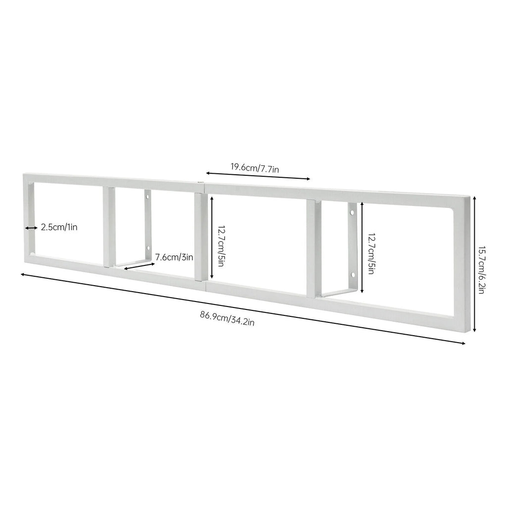 White Metal Wall Mount CD DVD Storage Rack U353