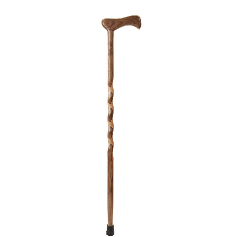 37x22 Twisted Laminated Walnut/Maple Walking Cane V6457