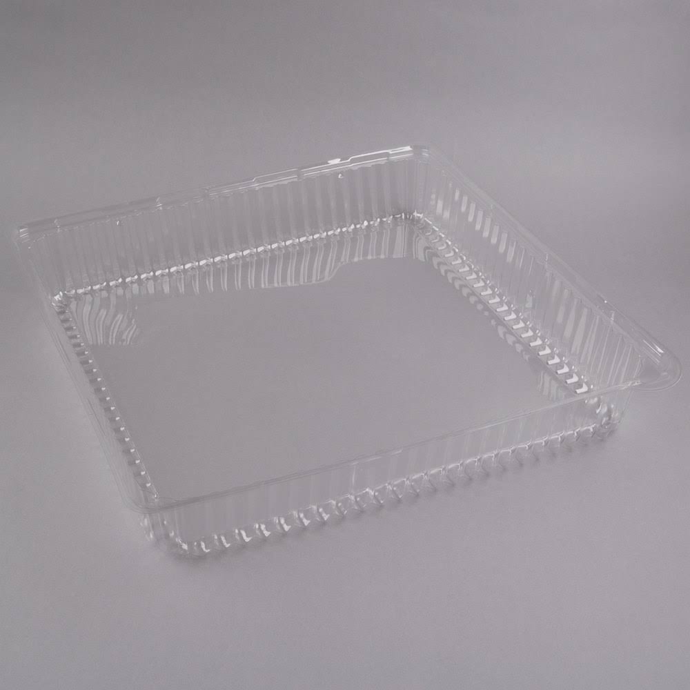 Clear Plastic Square Dome Lid - 40/Case V6839